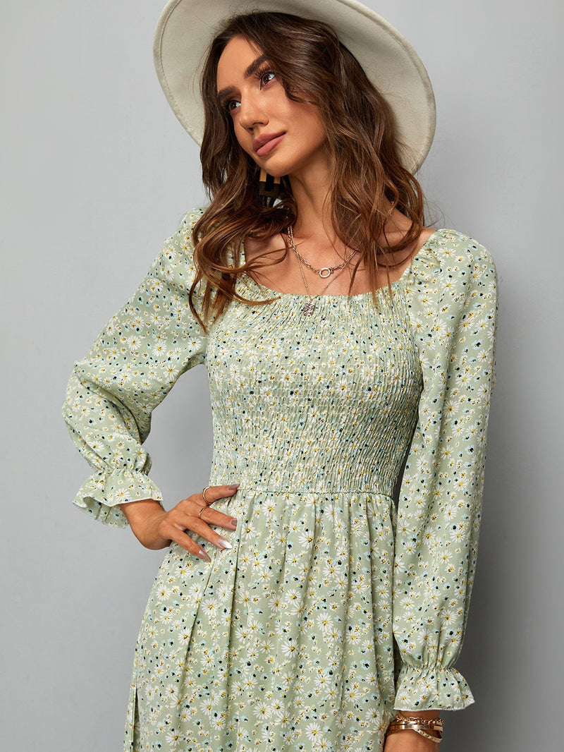 Vestido Mariana Costas Nuas Florzinhas Boho