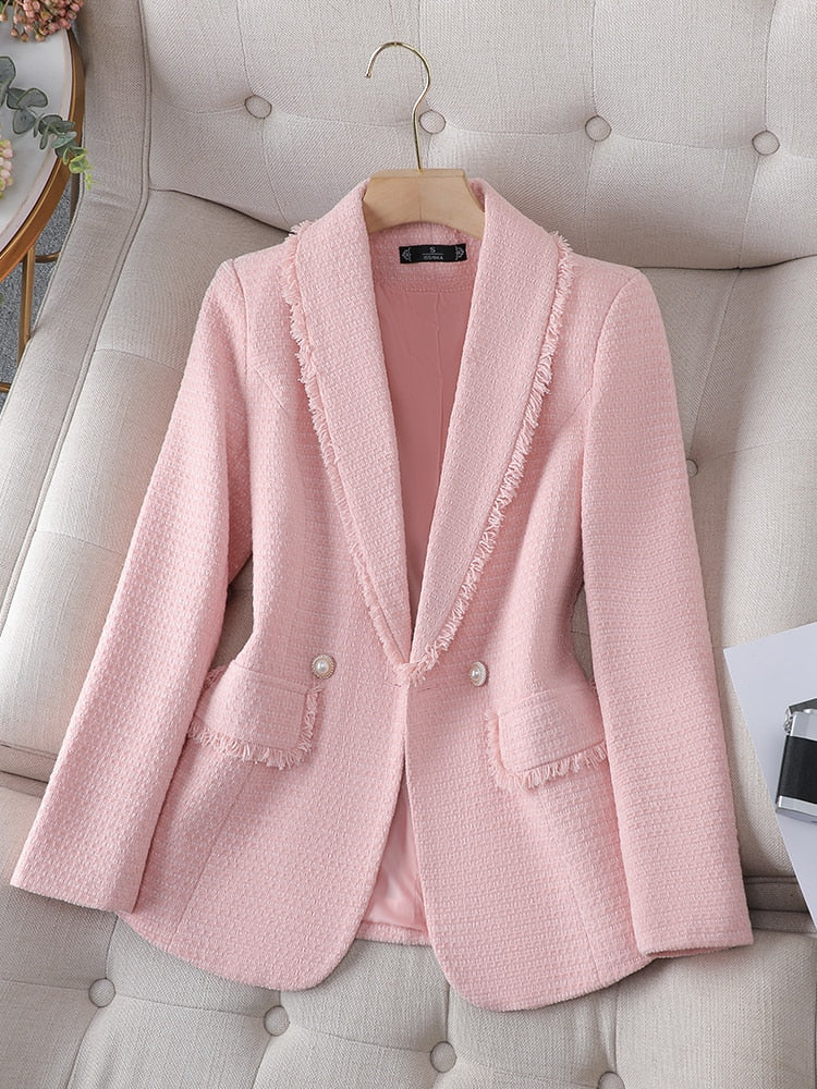 Blazer Feminino de Peito Único com Manga Longa e Corte Fino – Mirian