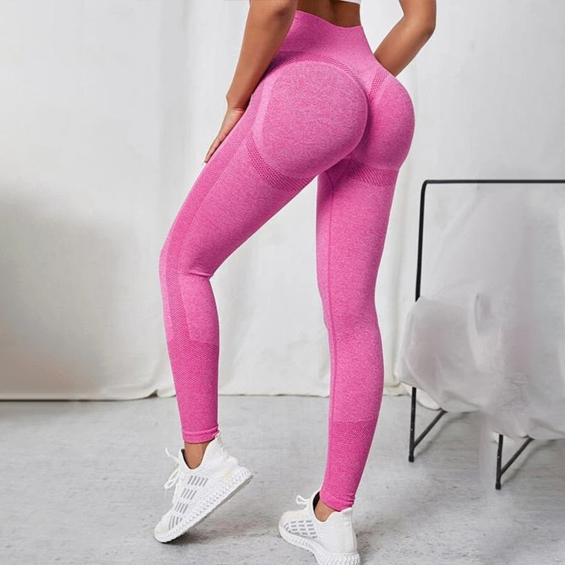 Calça Legging Esportiva Academia Levanta Bumbum Sem Costura Cintura Alta