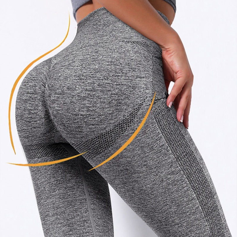 Calça Legging Esportiva Academia Levanta Bumbum Sem Costura Cintura Alta