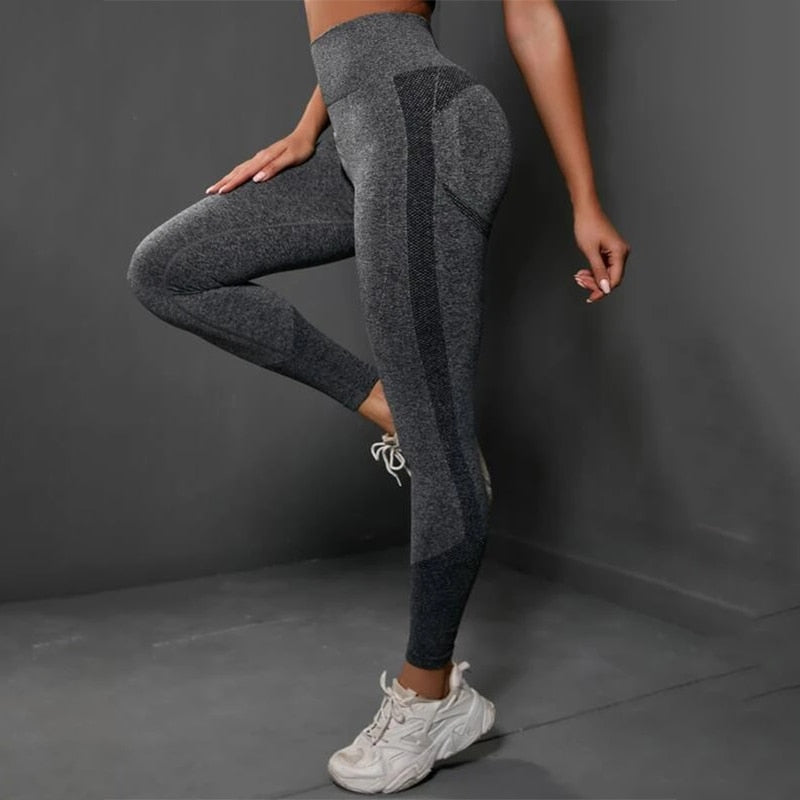 Calça Legging Esportiva Academia Levanta Bumbum Sem Costura Cintura Alta