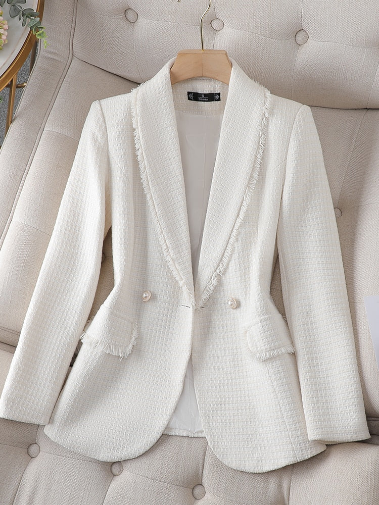 Blazer Feminino de Peito Único com Manga Longa e Corte Fino – Mirian