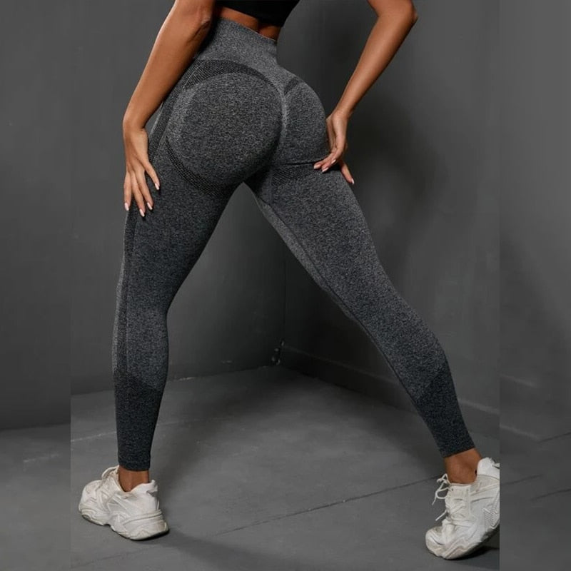 Calça Legging Esportiva Academia Levanta Bumbum Sem Costura Cintura Alta