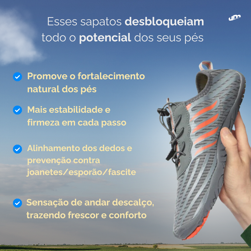 Sapato Tecnológico Terra Max - Conforto extremo, Ultra leve, Barefoot e Ortopédico